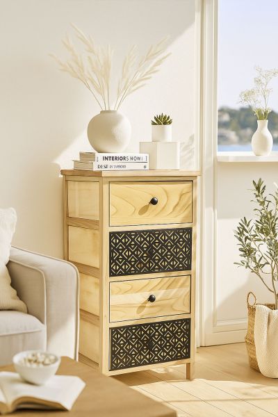 Commode large 4 tiroirs Tiladon